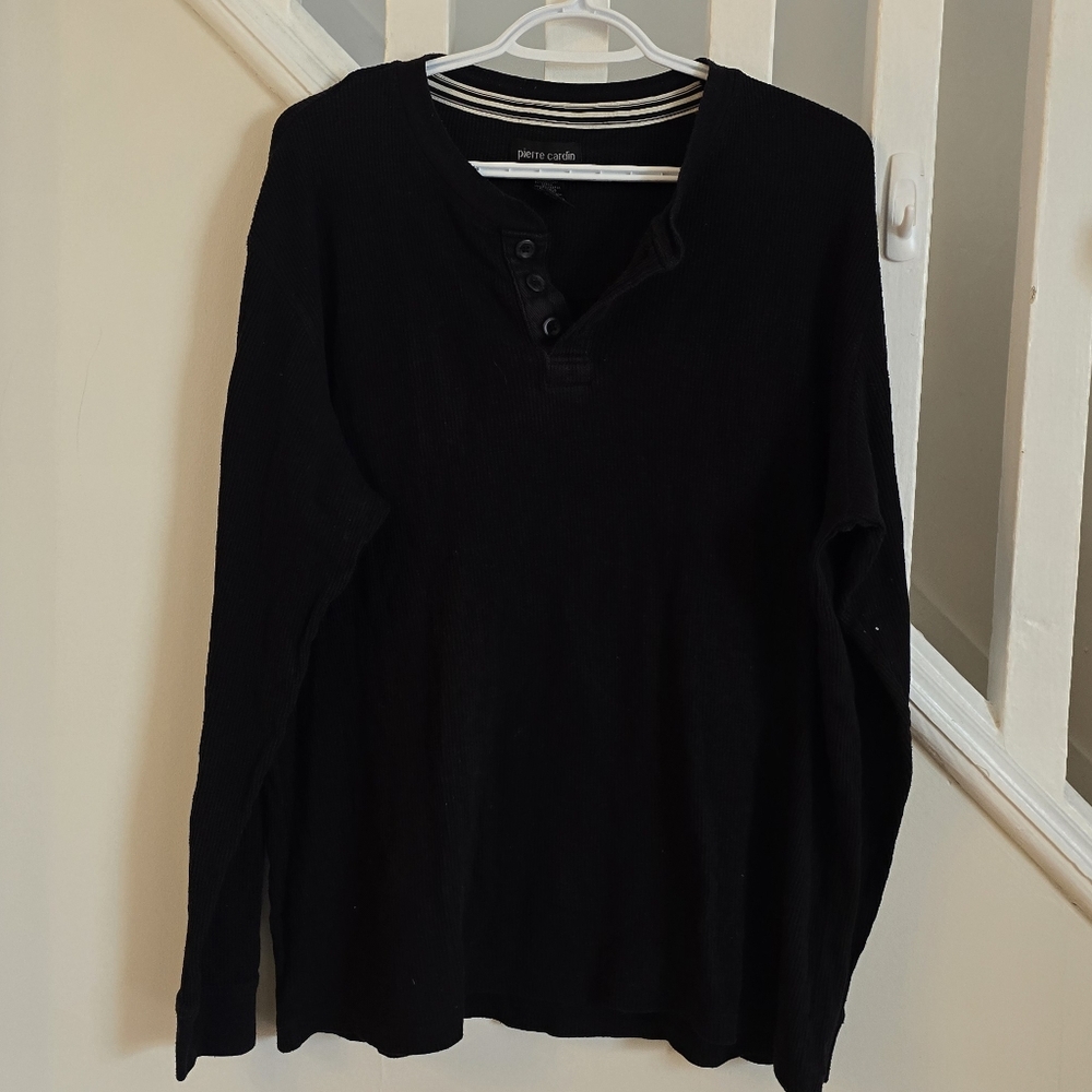 Large Men's Pierre Cardin Black Sweater